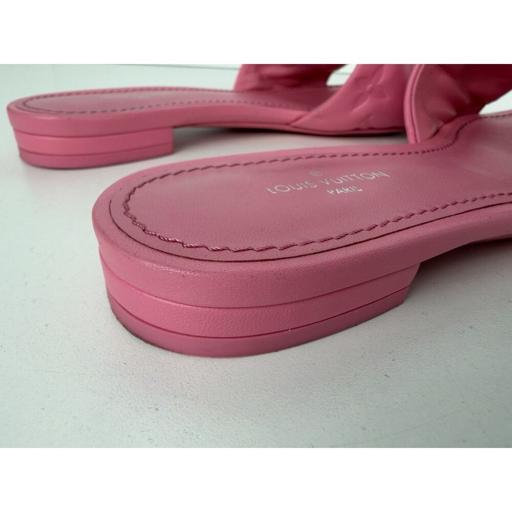 Louis Vuitton Revival Flat Mules in Embossed Pink Leather 36EU (6 US) 2020 - Picture 12 of 14